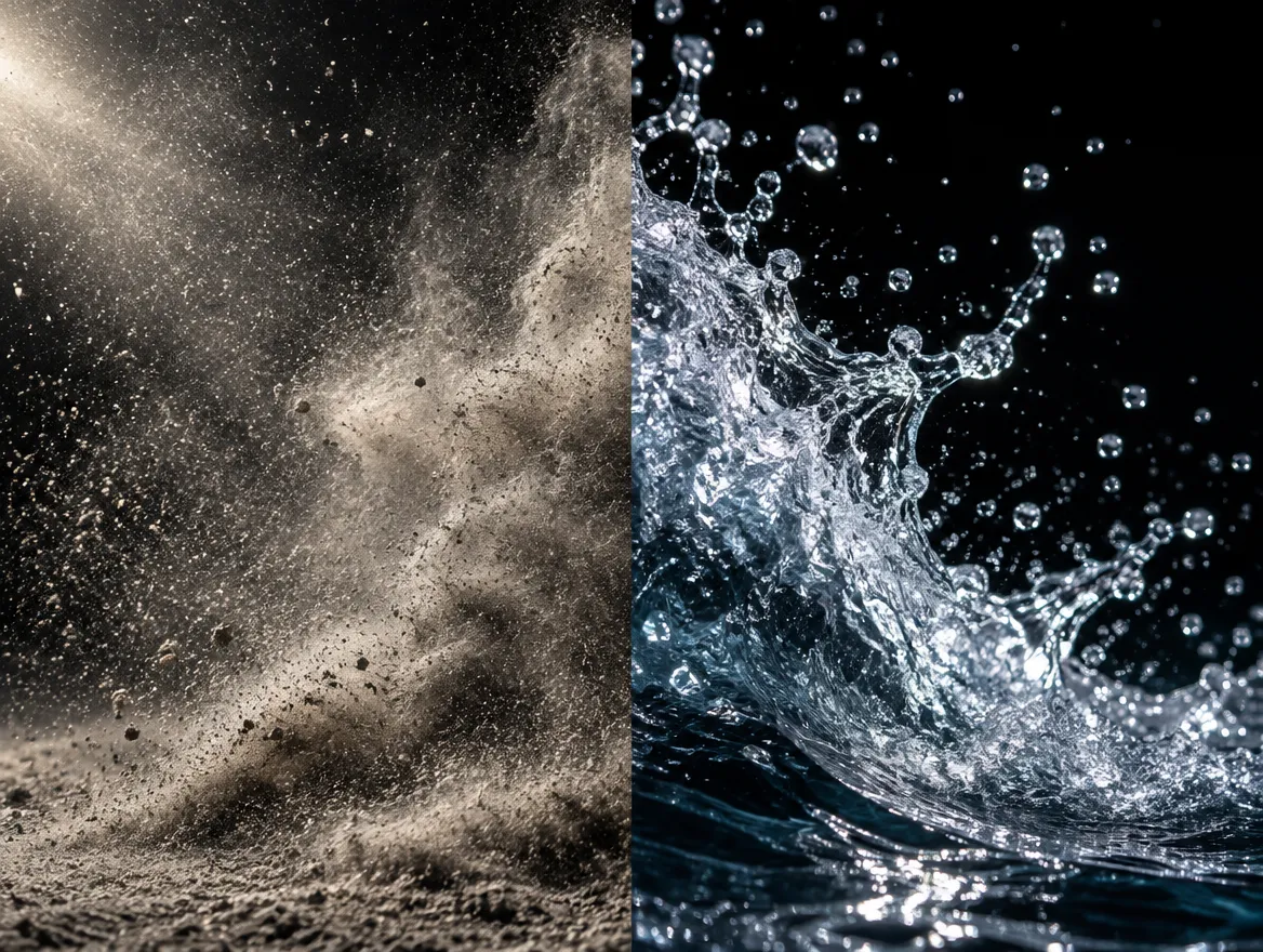 Dust on one side, water on the other: the conditions an ALMOTT motor is sealed against